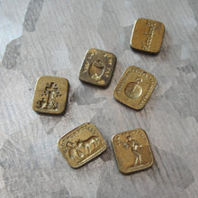 Load image into Gallery viewer, Antique Wax Seal Stamps - 6 Double-sided Discs From French Multi Seal