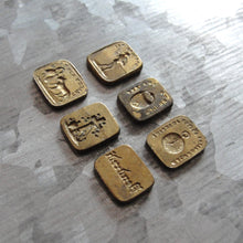 Load image into Gallery viewer, Antique Wax Seal Stamps - 6 Double-sided Discs From French Multi Seal