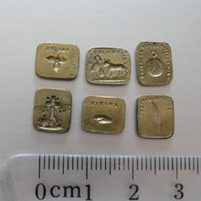 Load image into Gallery viewer, Antique Wax Seal Stamps - 6 Double-sided Discs From French Multi Seal