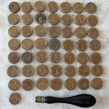 Load image into Gallery viewer, Extremely Rare Antique French Multi Wax Seal Set 50 seals by Brasseux