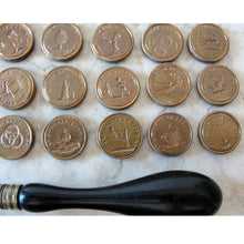 Load image into Gallery viewer, Extremely Rare Antique French Multi Wax Seal Set 50 seals by Brasseux