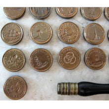 Load image into Gallery viewer, Extremely Rare Antique French Multi Wax Seal Set 50 seals by Brasseux