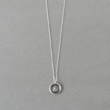 Load image into Gallery viewer, Wax Seal Necklace - Until We Meet Again - antique silver wax seal charm jewelry Setting Sun