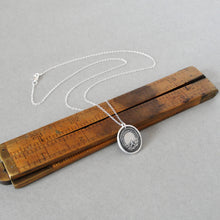 Load image into Gallery viewer, I Shall Stand Upright However I Fall - Wax Seal Necklace Caltrap - Antique Wax Seal Jewelry Fearless Caltrop