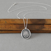 Load image into Gallery viewer, I Shall Stand Upright However I Fall - Wax Seal Necklace Caltrap - Antique Wax Seal Jewelry Fearless Caltrop