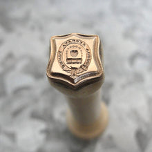 Load image into Gallery viewer, 2 Wax Seal Stamps - Replicas of Antique 19th Century Seals Heart Padlock and Pansy