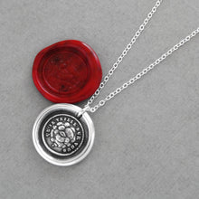 Load image into Gallery viewer, Wax Seal Necklace It Watches Over You - All-seeing Eye Of Providence Antique Silver Wax Seal Jewelry