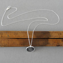 Load image into Gallery viewer, Wax Seal Necklace It Watches Over You - All-seeing Eye Of Providence Antique Silver Wax Seal Jewelry