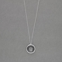 Load image into Gallery viewer, Wax Seal Necklace It Watches Over You - All-seeing Eye Of Providence Antique Silver Wax Seal Jewelry