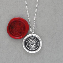Load image into Gallery viewer, Wax Seal Necklace It Watches Over You - All-seeing Eye Of Providence Antique Silver Wax Seal Jewelry