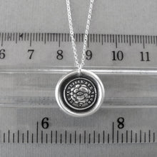 Load image into Gallery viewer, Wax Seal Necklace It Watches Over You - All-seeing Eye Of Providence Antique Silver Wax Seal Jewelry