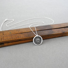 Load image into Gallery viewer, Wax Seal Necklace It Watches Over You - All-seeing Eye Of Providence Antique Silver Wax Seal Jewelry
