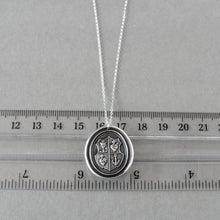 Load image into Gallery viewer, Love Hope Faith - Wax Seal Necklace christian anchor sacred heart chalice - shield wax seal charm jewelry - RQP Studio