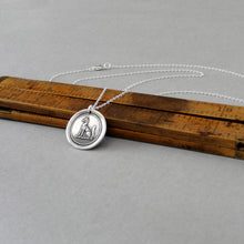 Load image into Gallery viewer, Fox Wax Seal Necklace - Antique Silver Wax Seal Jewelry With Fox Symbol For Wisdom Wit