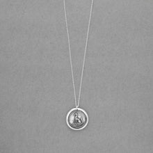 Load image into Gallery viewer, Fox Wax Seal Necklace - Antique Silver Wax Seal Jewelry With Fox Symbol For Wisdom Wit