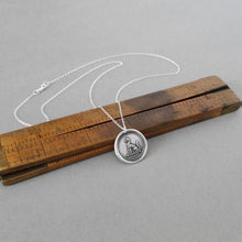 Load image into Gallery viewer, Fox Wax Seal Necklace - Antique Silver Wax Seal Jewelry With Fox Symbol For Wisdom Wit