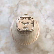 Load image into Gallery viewer, Wax seal stamp with a goat and French motto, made by RQP Studio