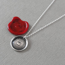 Load image into Gallery viewer, Golden Apple Wax Seal Necklace - Encouragement Antique Wax Seal Charm Jewelry Motto You Deserve It