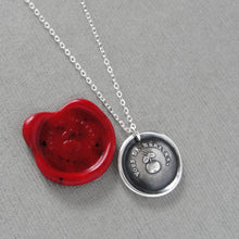 Load image into Gallery viewer, Golden Apple Wax Seal Necklace - Encouragement Antique Wax Seal Charm Jewelry Motto You Deserve It