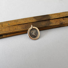 Load image into Gallery viewer, Griffin Wax Seal Charm - Strength Courage Boldness antique wax seal jewelry pendant Gryphon with iron cross