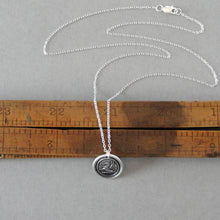 Load image into Gallery viewer, Silver Iron Cross Griffin Wax Seal Necklace - Strength Courage Symbol