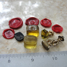Load image into Gallery viewer, Antique Wax Seal Intaglios Lot of 5 Desk Seals 19th Century Victorian Christian Religious Theme - RQP Studio