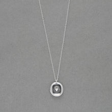 Load image into Gallery viewer, Melting Heart Wax Seal Necklace - Antique Wax Seal Jewelry In Silver Sweet Love Made Of Melting Stuff