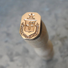 Load image into Gallery viewer, Star and Cross Wax Seal Stamp - Remake of Antique 19th Century Latin Motto Wax Seal Crest - RQP Studio