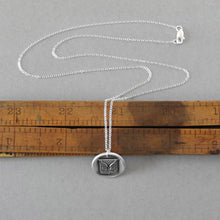 Load image into Gallery viewer, Mount Up - Protection Wings Silver Wax Seal Necklace - RQP Studio