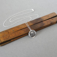 Load image into Gallery viewer, Mount Up - Protection Wings Silver Wax Seal Necklace - RQP Studio