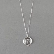 Load image into Gallery viewer, Mount Up - Protection Wings Silver Wax Seal Necklace - RQP Studio