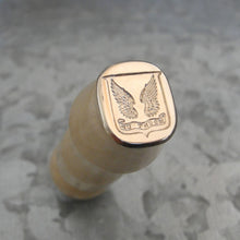 Load image into Gallery viewer, Wings Wax Seal Stamp - Remake of Antique 19th Century Motto Wax Seal Mount Up - RQP Studio