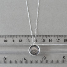 Load image into Gallery viewer, Do Not Leave Me - Silver Wax Seal Necklace Guided By North Star - Forsake Me Not - RQP Studio