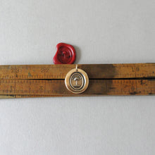 Load image into Gallery viewer, Wax Seal Charm Palm Tree - antique wax seal jewelry in bronze Latin crest motto When Struck I Rise - RQP Studio