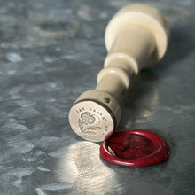 Load image into Gallery viewer, Pansy #2 Wax Seal Stamp - Remake of Antique 19th Century Wax Seal French Motto