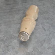 Load image into Gallery viewer, 2 Wax Seal Stamps - Replicas of Antique 19th Century Seals Heart Padlock and Pansy