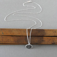 Load image into Gallery viewer, Peace Dove Wax Seal Necklace - Antique Victorian Wax Seal Jewelry In Silver With Bird