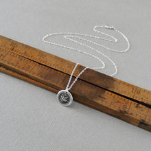 Load image into Gallery viewer, Peace Dove Wax Seal Necklace - Antique Victorian Wax Seal Jewelry In Silver With Bird