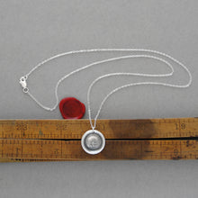 Load image into Gallery viewer, Phoenix Wax Seal Necklace Rise Again antique wax seal charm jewelry French motto I Suffer Alone - RQP Studio