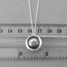 Load image into Gallery viewer, Phoenix Wax Seal Necklace Rise Again antique wax seal charm jewelry French motto I Suffer Alone - RQP Studio
