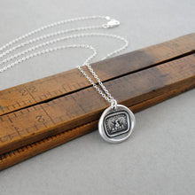 Load image into Gallery viewer, Phoenix Wax Seal Necklace In Silver - Step To A New Life - Phoenix Rising From Ashes