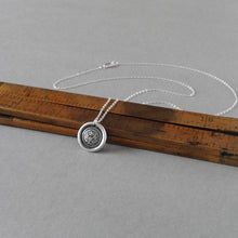 Load image into Gallery viewer, Wax seal necklace Not Without Thorns -antique wax seal jewelry with rose motto by RQP Studio