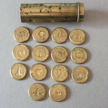 Load image into Gallery viewer, Very Rare Antique French Multi Wax Seal Set 14 double sided seals by Brasseux Paris