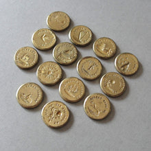 Load image into Gallery viewer, Very Rare Antique French Multi Wax Seal Set 14 double sided seals by Brasseux Paris