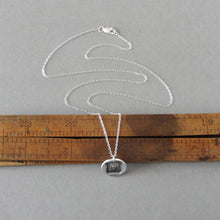 Load image into Gallery viewer, Silver Skull Wax Seal Necklace -antique wax seal charm jewelry Memento Mori