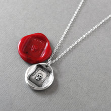 Load image into Gallery viewer, Silver Skull Wax Seal Necklace -antique wax seal charm jewelry Memento Mori