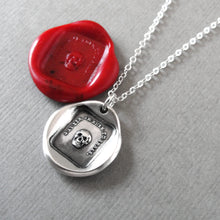 Load image into Gallery viewer, Silver Skull Wax Seal Necklace -antique wax seal charm jewelry Memento Mori
