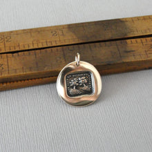 Load image into Gallery viewer, Wax Seal Charm Trees Distant Love Motto - antique wax seal jewelry pendant motto Vain Destiny Separates Us - RQP Studio
