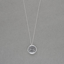 Load image into Gallery viewer, Silver Bee Wax Seal Necklace - Live Life To The Fullest - antique wax seal jewelry - RQP Studio