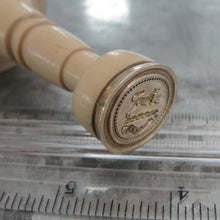 Load image into Gallery viewer, Wolf Wax Seal Stamp - Remake of Antique 19th Century Wax Seal Motto I Dare